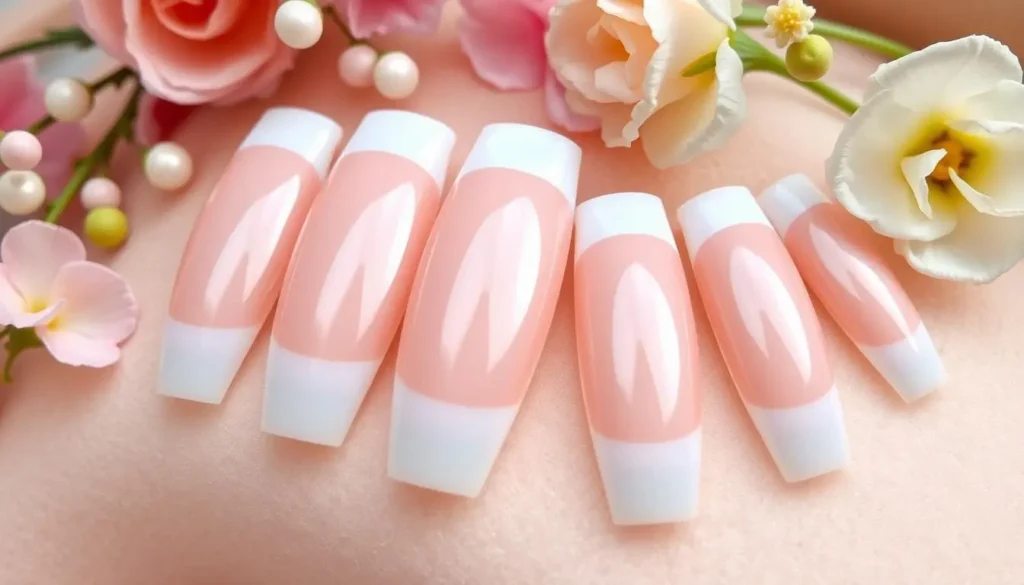 French Tip Press On Nails