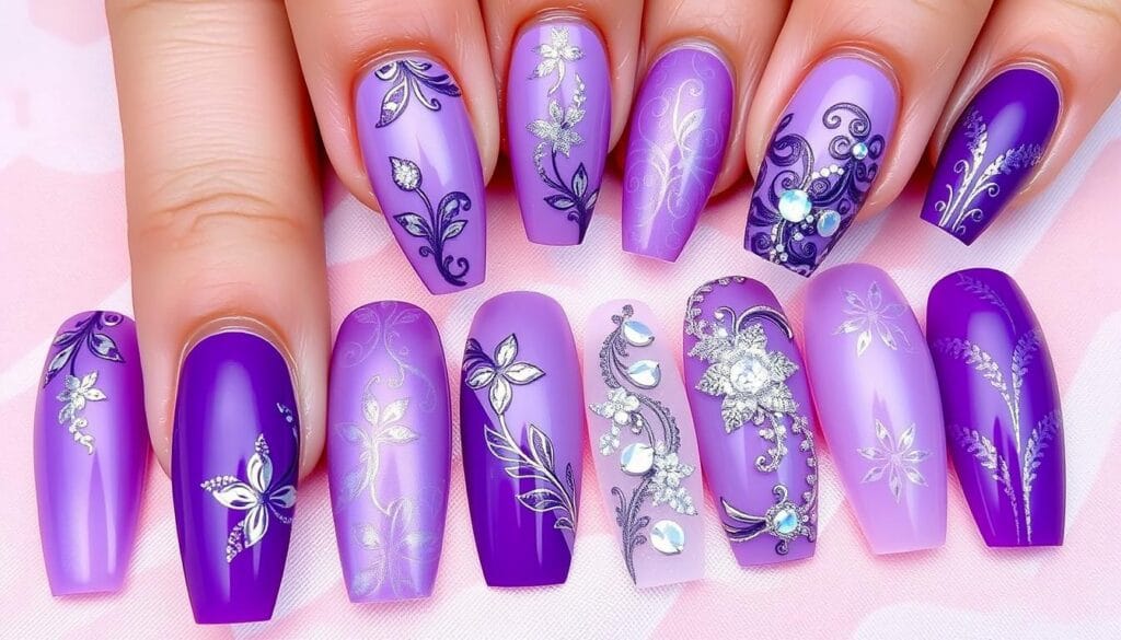 purple nail designs