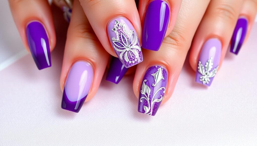 purple nails