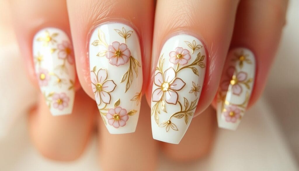 nail art on white